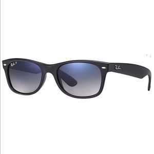 Ray Ban Wayfarer polarized sunglasses.